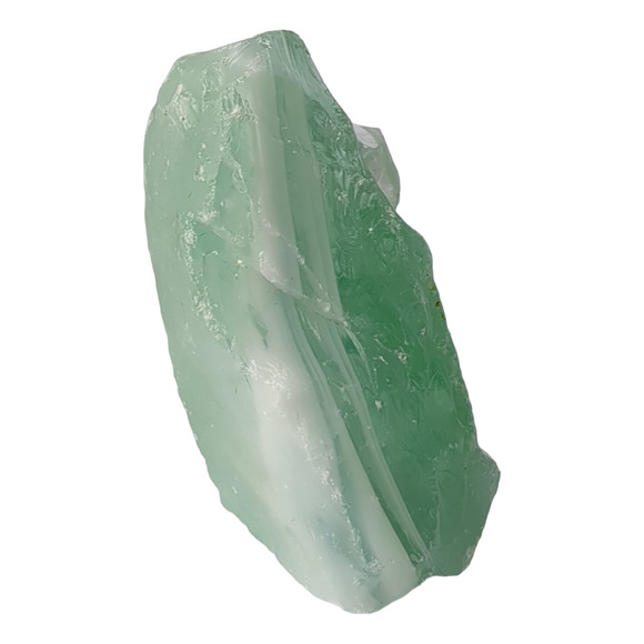 Mint Green Layered Art Glass Cullet Glowing Swirl Manganese Slag Glass  #4GL91 - Picture 4 of 8